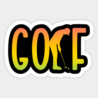 Golfing Sticker